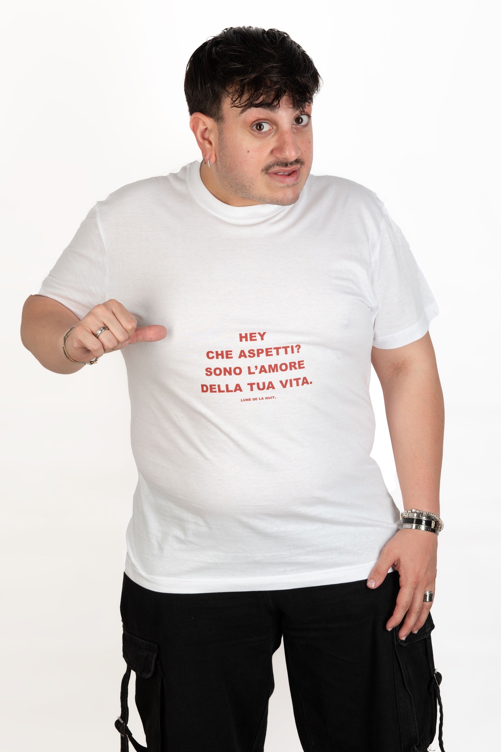 T-Shirt "COSA ASPETTI" Bianca