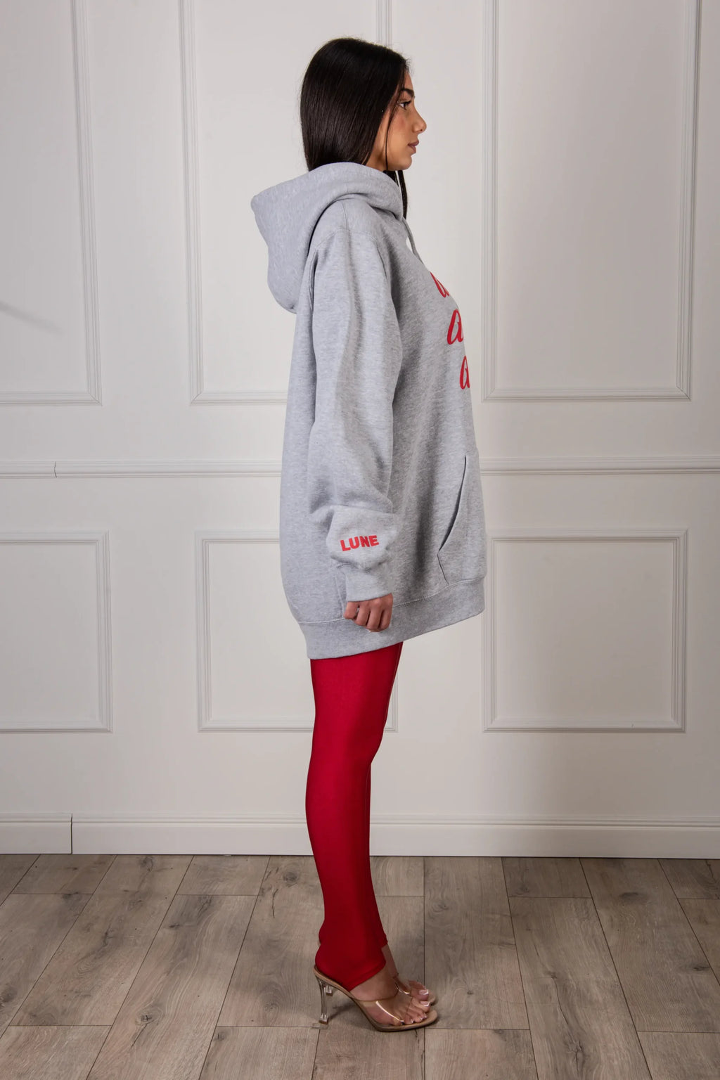 Felpa "AMORE ANCORA AMORE" Grigia