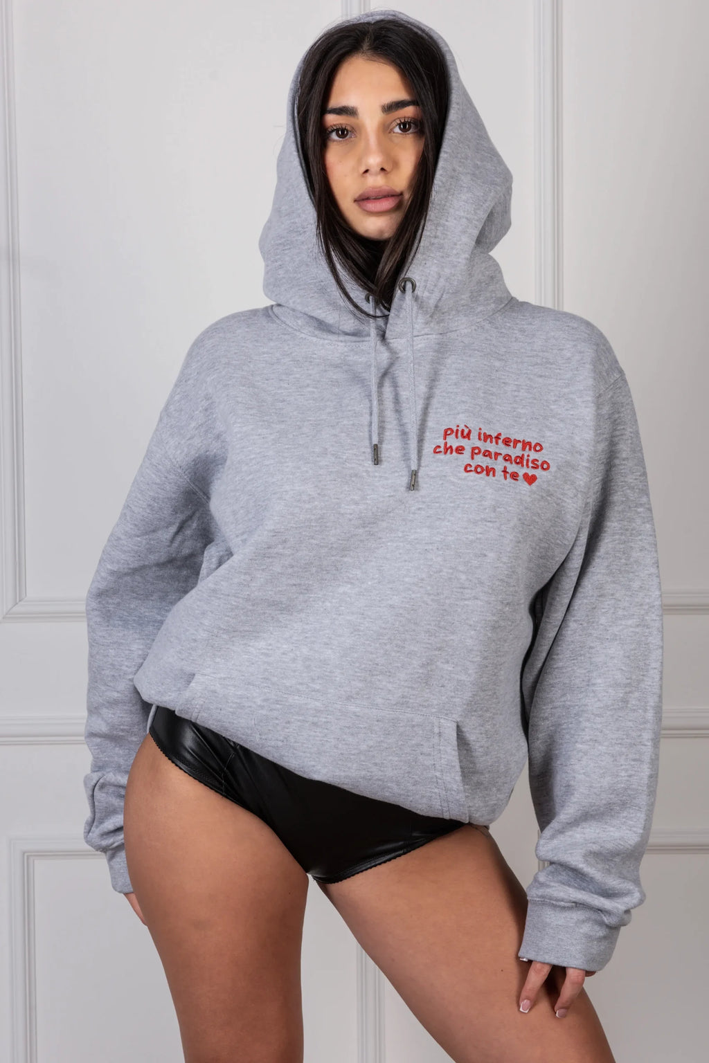 Felpa "INFERNO" Grigia