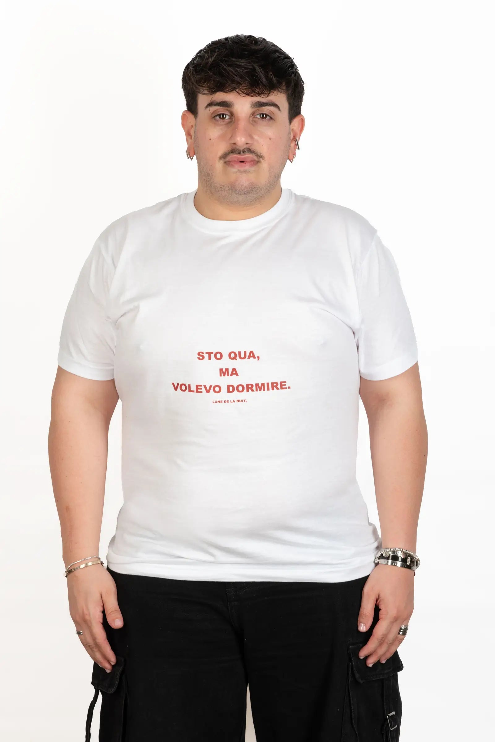 T-Shirt "VOLEVO DORMIRE" Bianca