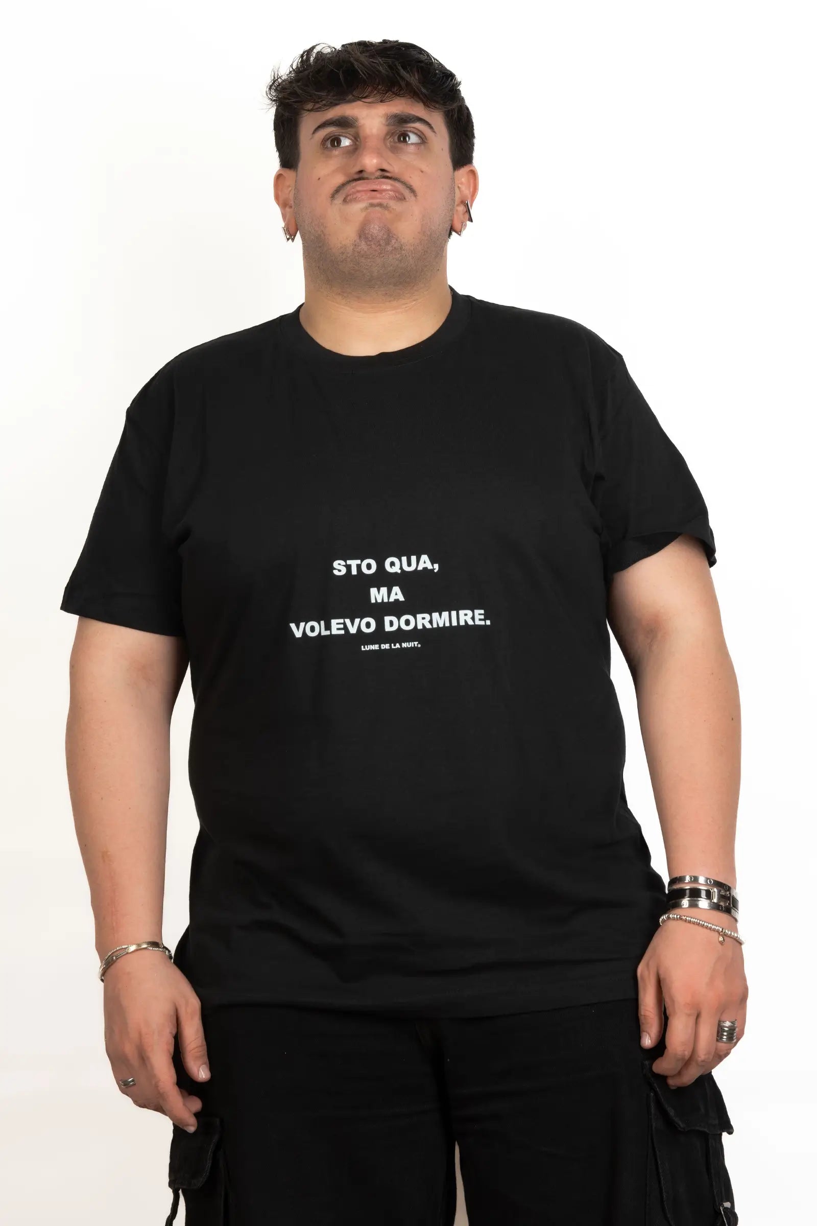T-Shirt "VOLEVO DORMIRE" Nera